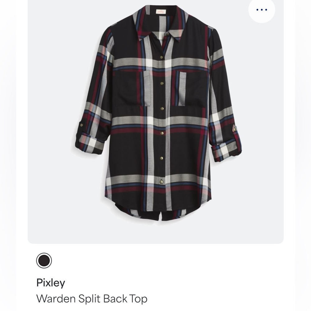 Never Worn Pixley Warden Split Back Plaid Button-Up Shirt Stitch Fix Small